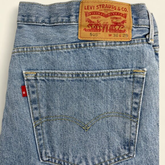 Vintage Levi's Jeans Blue Denim Pants 505 Faded Washed Out  Men's W 36 x L 29 - Picture 6 of 16